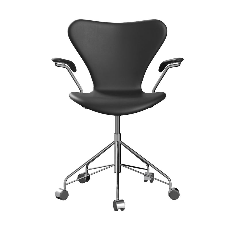 Fritz Hansen - Serie 7 Bürostuhl Leder | black
