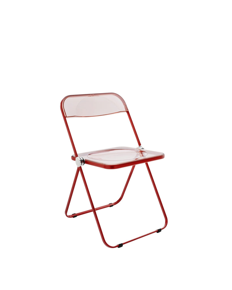 Anonima Castelli - Plia Klappstuhl | rauchrosa / Stahl rot