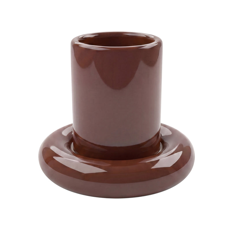 Gustaf Westman - Chunky Kerzenhalte Pillar | L / dark brown