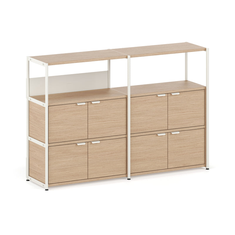TipToe - Unit Regalsystem | inkl. 4 Türen / H 110 x 164 cm / cream white