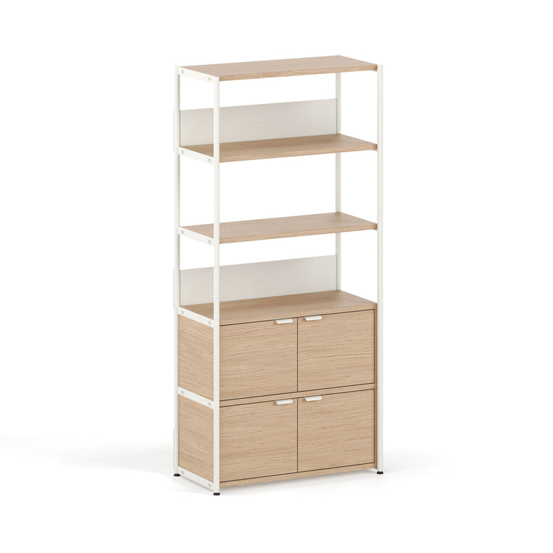TipToe - Unit Regalsystem | inkl. 2 Türen / H 180 x 84 cm / cream white