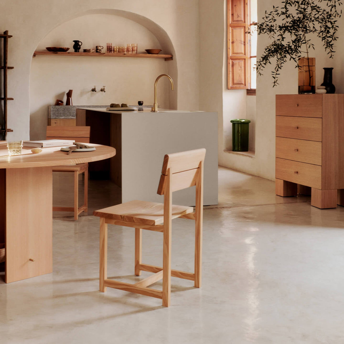 Ferm Living - Chaise Vist, sapin de Douglas huilé