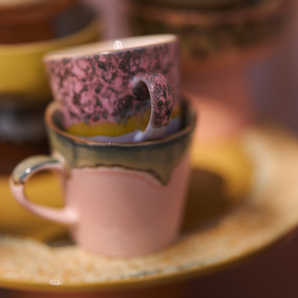 HKliving - Lot de 4 tasses 70's Americano | radiant
