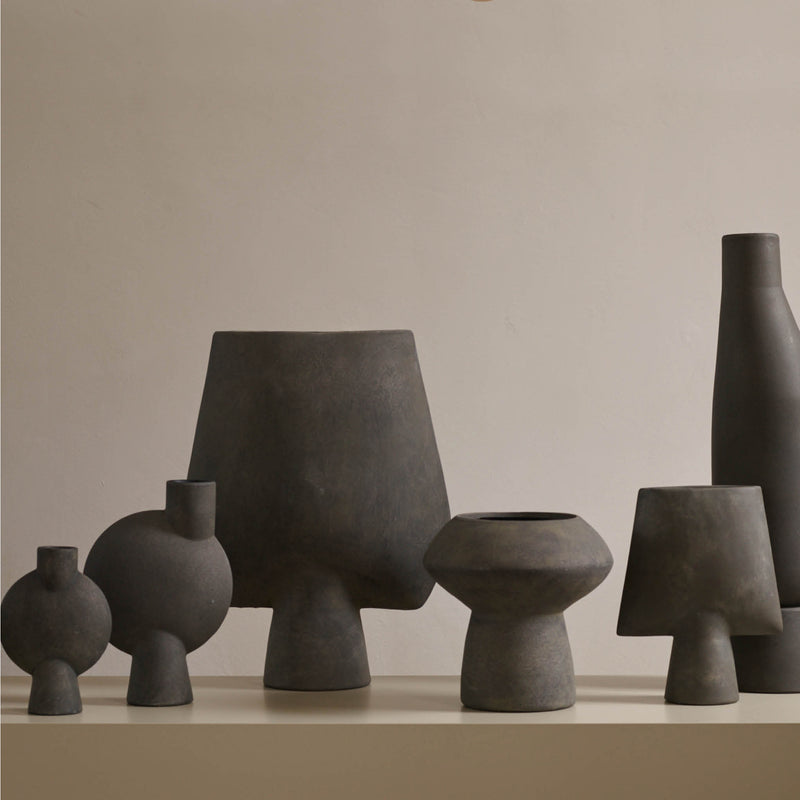 101 Copenhagen - Sphere Vase Square Large | dunkelgrau