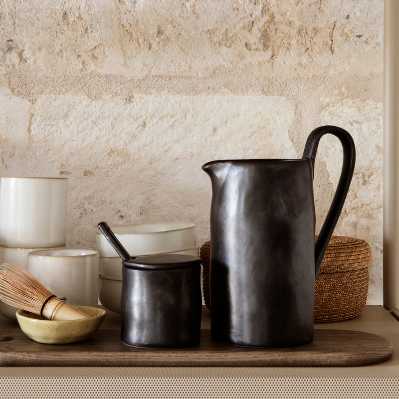 Ferm Living - Flow Marmeladenglas mit Löffel