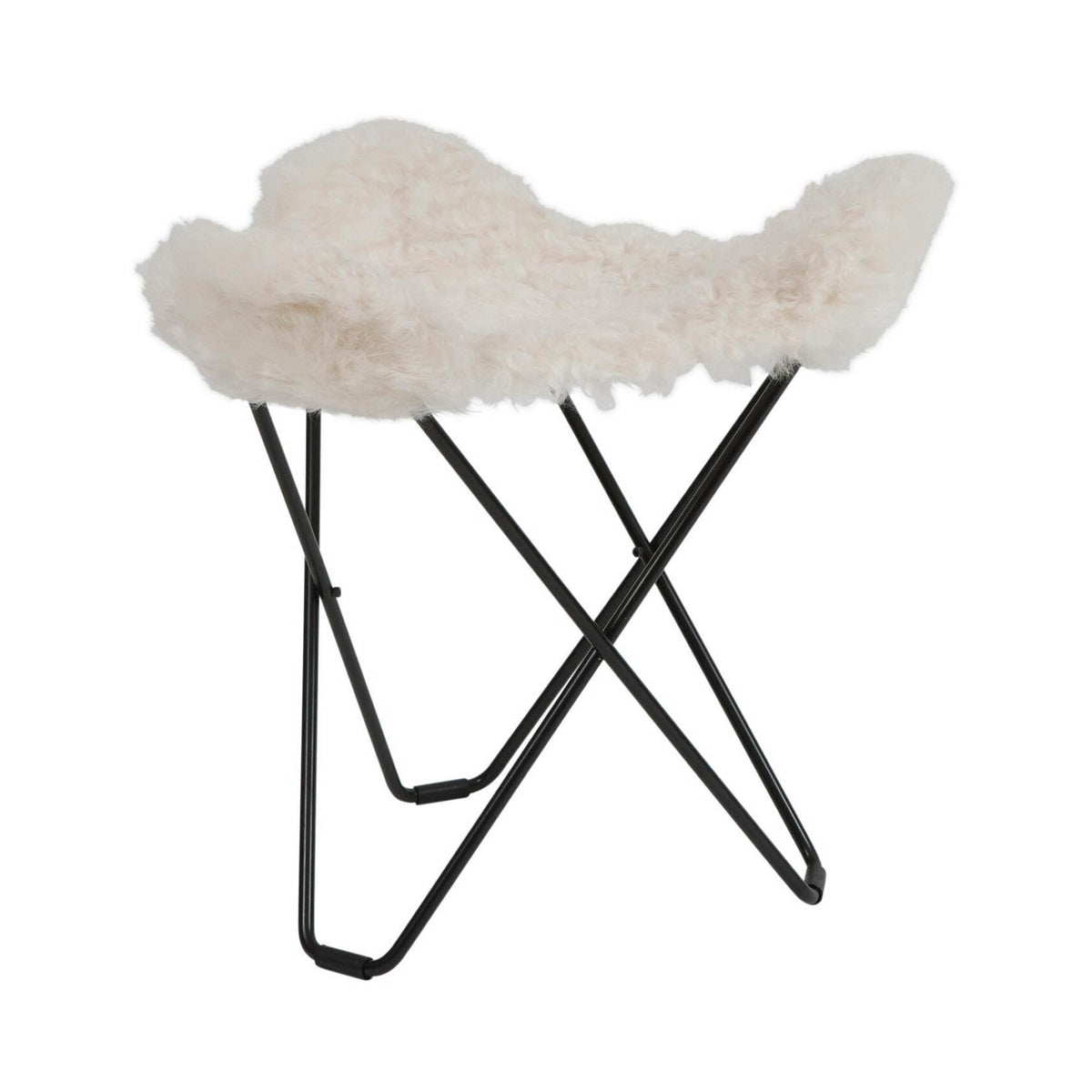 cuero - Iceland Flying Goose Hocker | Schaffell geschoren
