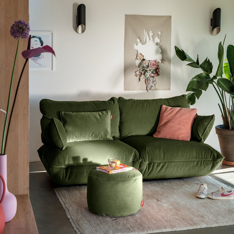 Fatboy - Sumo Sofa medium | deep green (Samt)