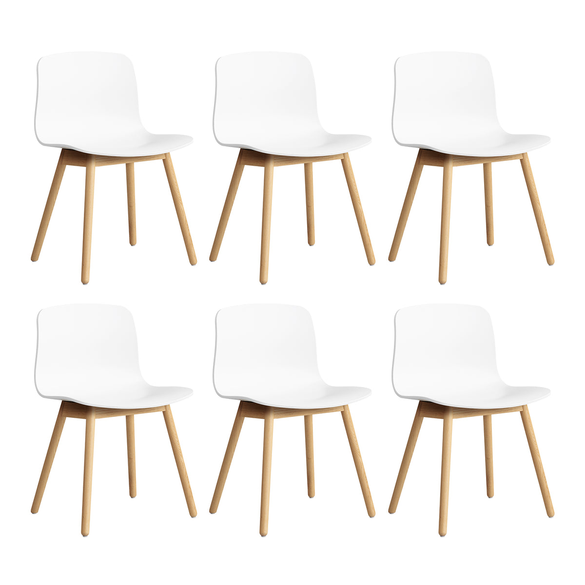HAY - About A Chair AAC 12 Set | 6er Set / white 2.0 / Eiche lackiert