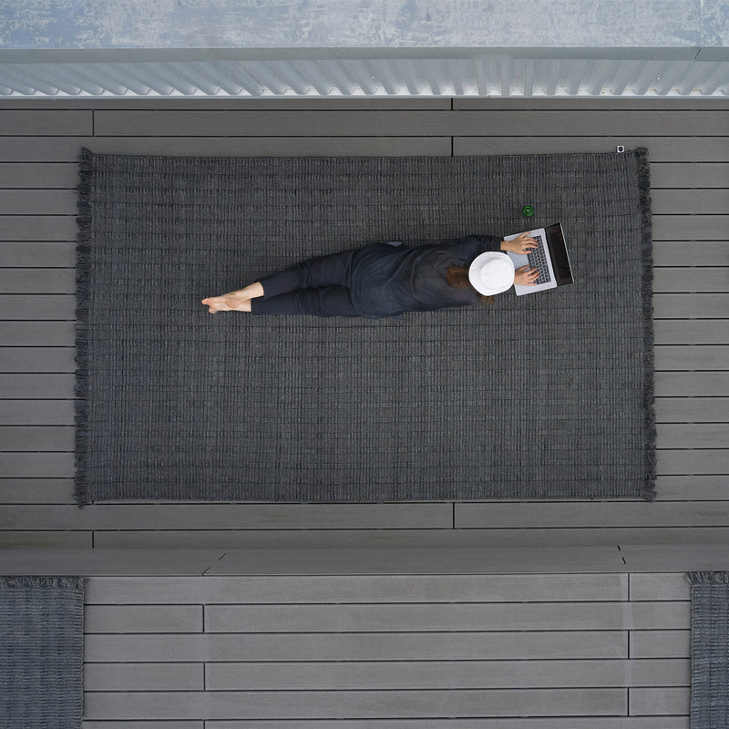 Nomad - Rubber Rug black | 120 x 80 cm