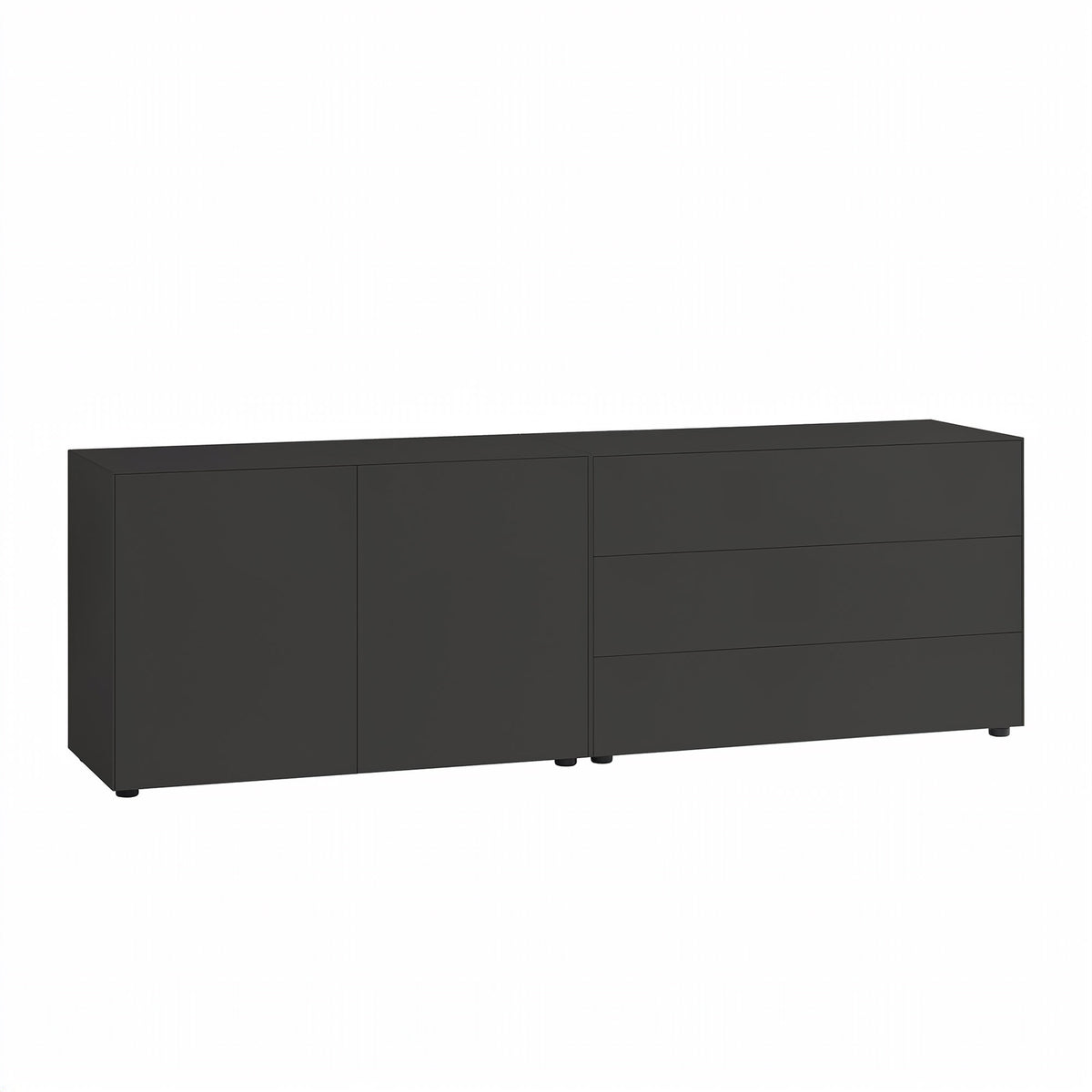 Piure - Nex Pur Box Sideboard-Kombination mit Türen und Schubkästen | graphit