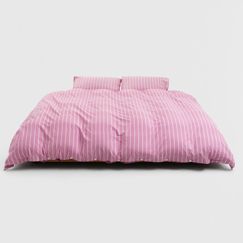 Tekla - Perkal Deckenbezug | 200 x 200 cm / mallow pink stripes, 240 x 220 cm / mallow pink stripes, 140 x 200 cm / mallow pink stripes, 155 x 220 cm / mallow pink stripes