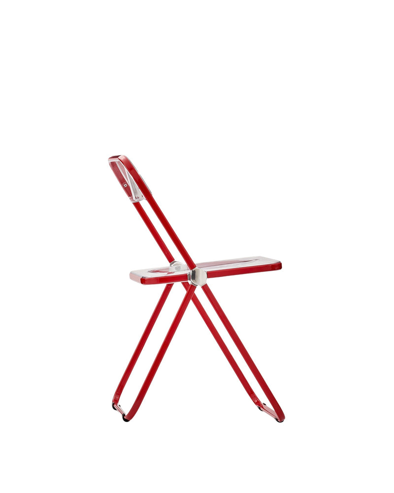 Anonima Castelli - Plia Klappstuhl | transparent / Stahl rot
