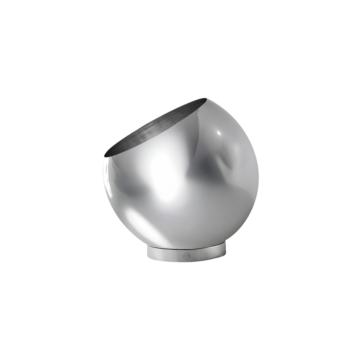 AYTM - Globe Blumentopf | Ø 17 x H 15,4 cm / silber/silber