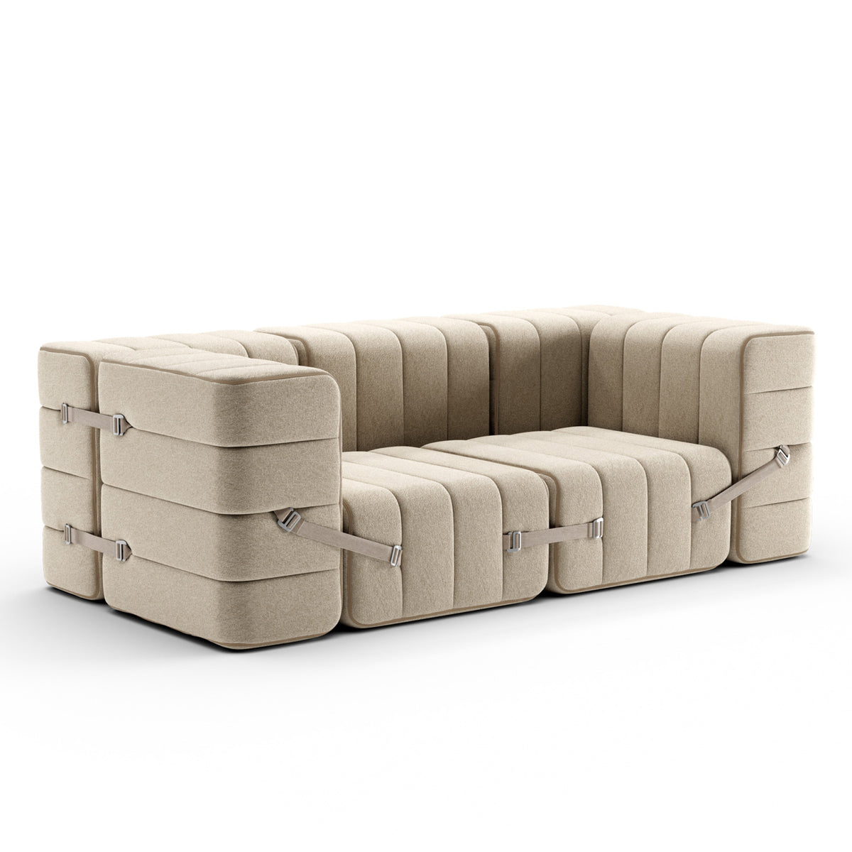 Ambivalenz - Curt Sofa | grau / beige (Jet - 9110) / Set 7