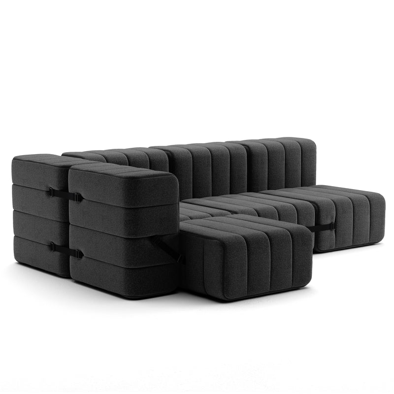 Ambivalenz - Curt Sofa | Dama - 0004 (dunkelgrau) / Set 9