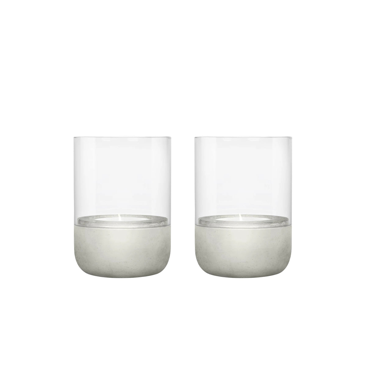 Blomus - Calma Windlicht | 2er-Set / Ø 7 cm / klar/hellgrau