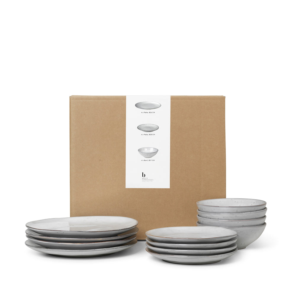 Broste Copenhagen - Nordic Sand Geschirr-Set | Lunch / 12-tlg.