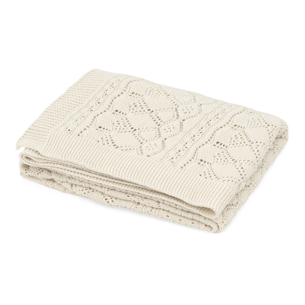 Cam Cam Copenhagen - Pointelle Strick Babydecke | off-white