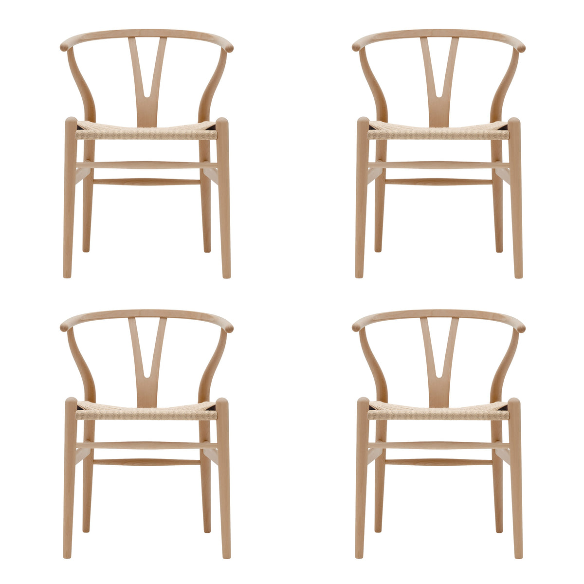 Carl Hansen - CH24 Wishbone Chair Set | 4er-Set / Buche geölt