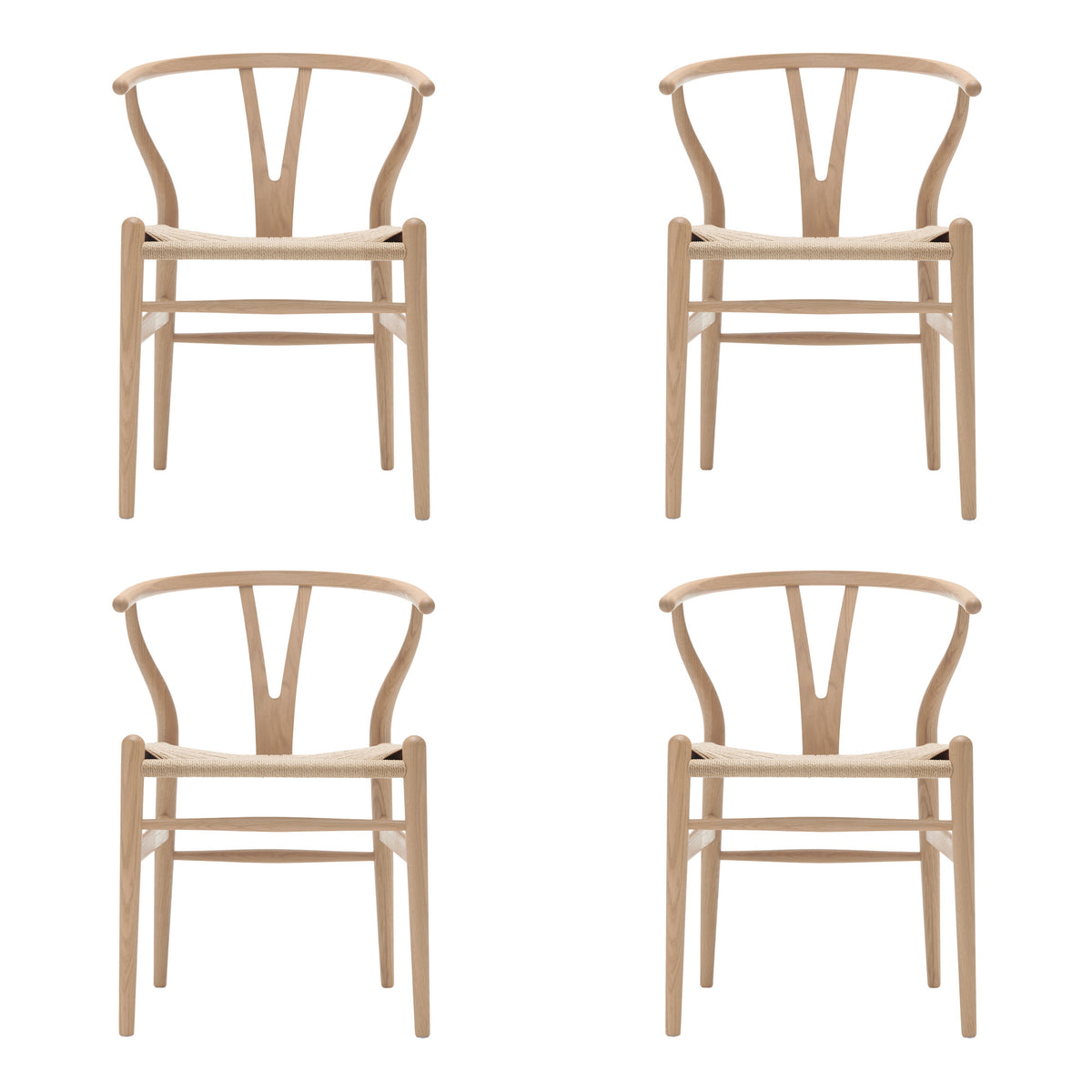 Carl Hansen - CH24 Wishbone Chair Set | 4er-Set / Eiche weiß geölt