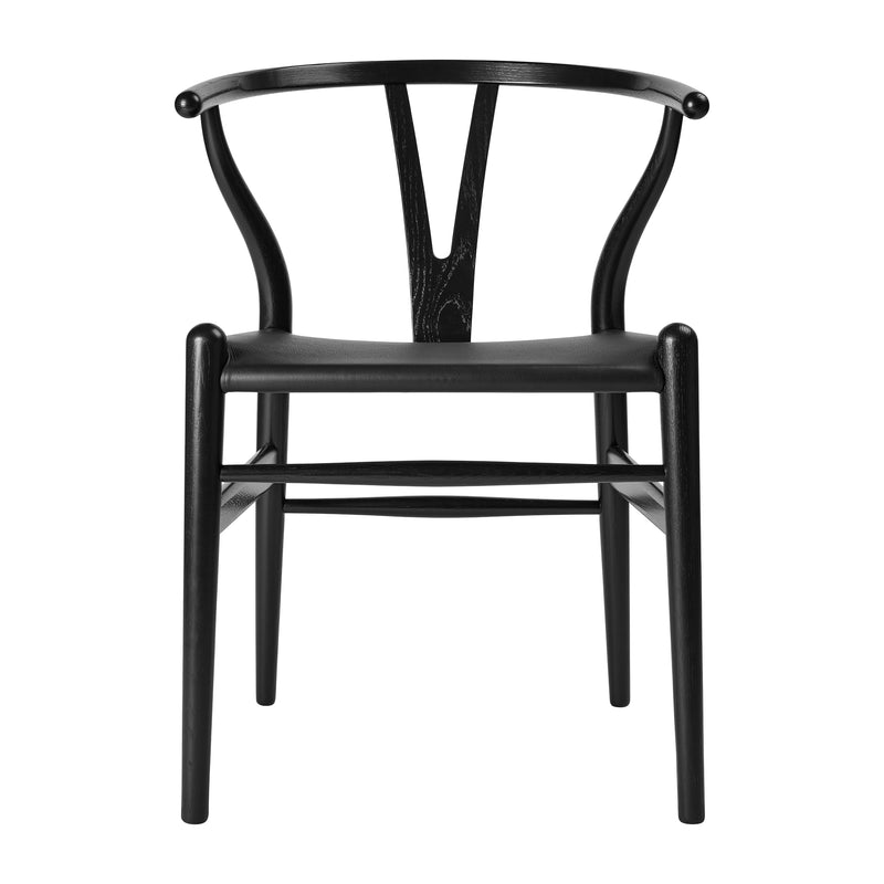 Carl Hansen - CH24P Wishbone Chair | Leder (Thor 301) / schwarz