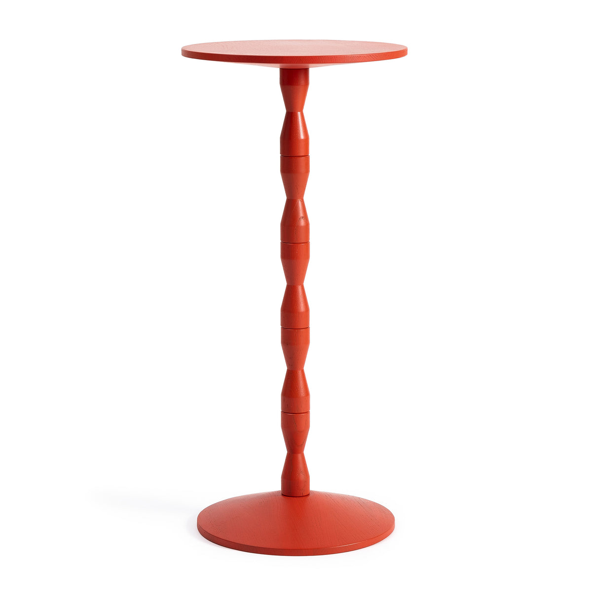 Design House Stockholm - Pedestal Beistelltisch | rot-orange