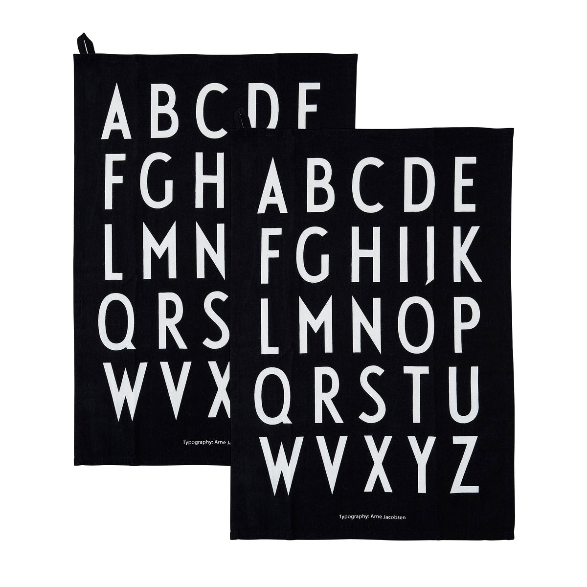 Design Letters - ABC Classic Geschirrtuch-Set | schwarz
