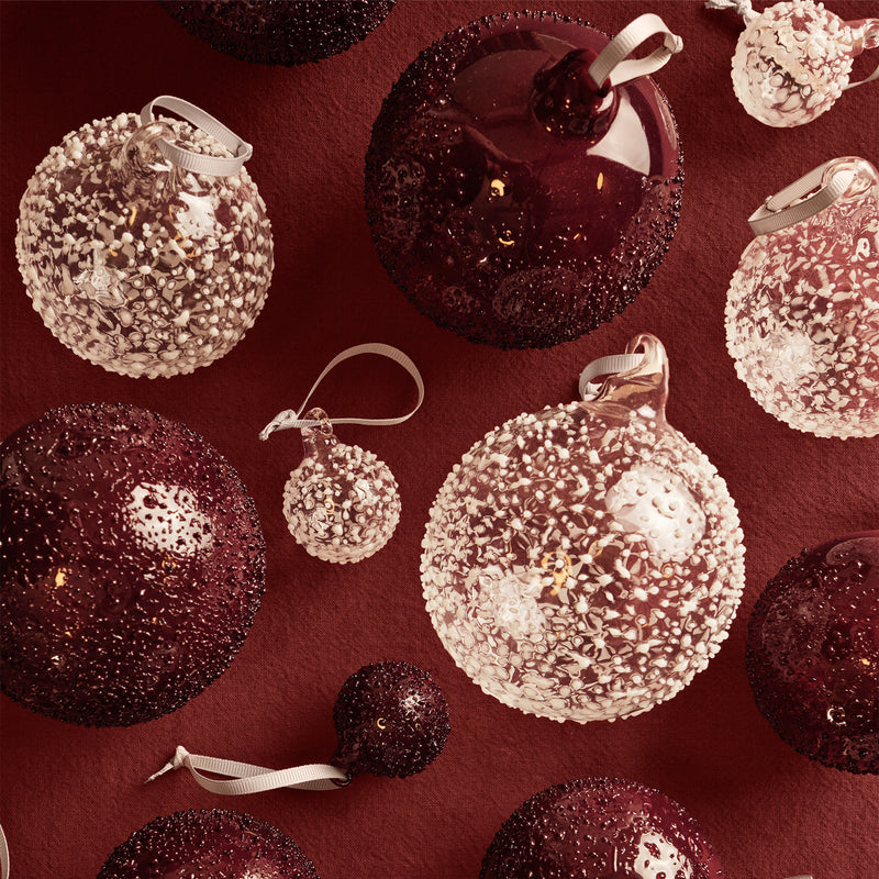 Ferm Living - Flurry Weihnachtskugel, Glas (3er-Set)