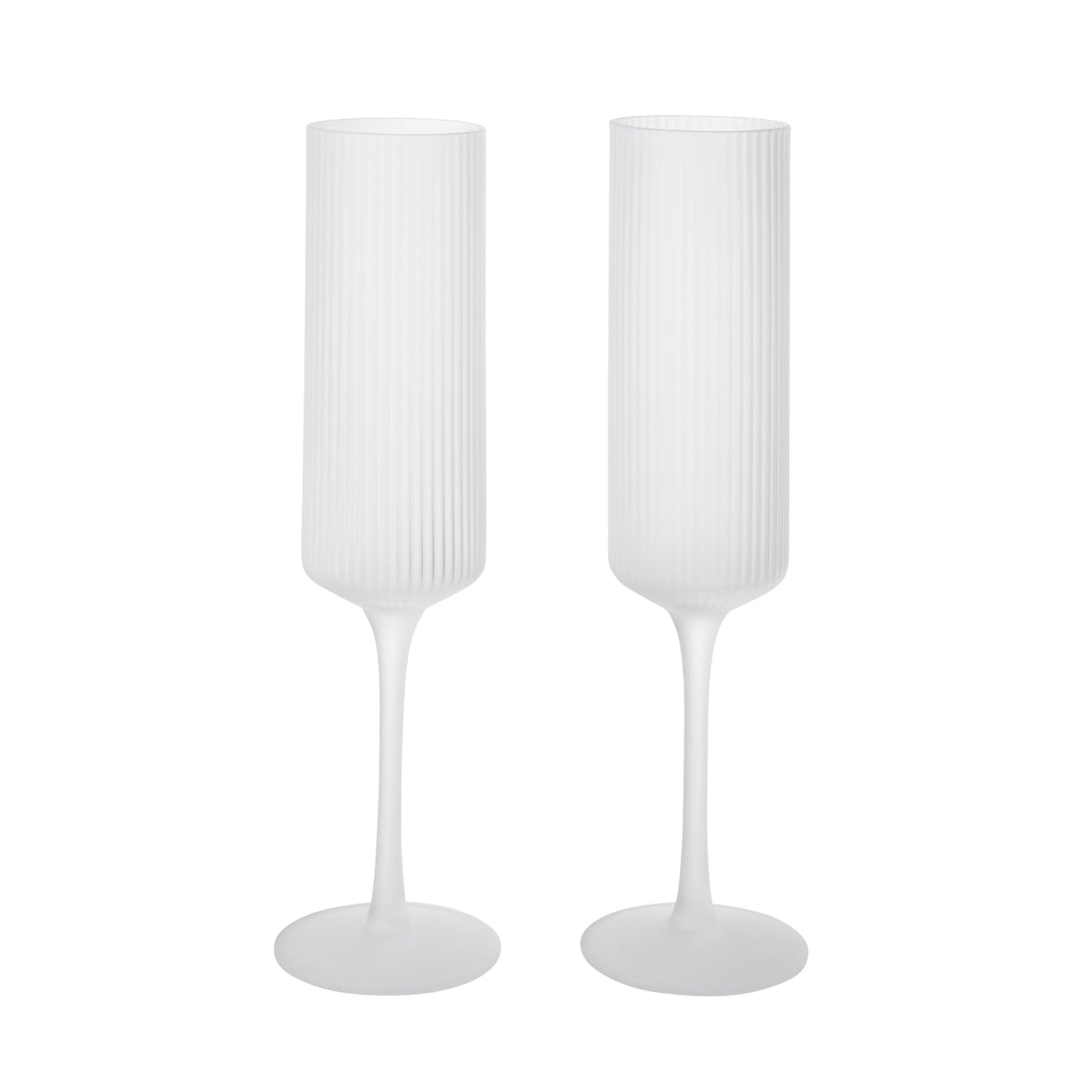 Ferm Living - Ripple Champagnerflöte | frosted