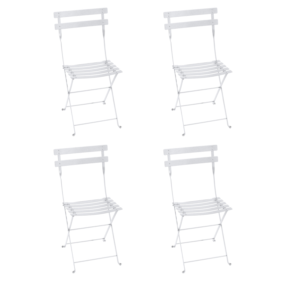 Fermob - Bistro Klappstuhl Metall (4er-Set) | 4er-Set / baumwollweiß