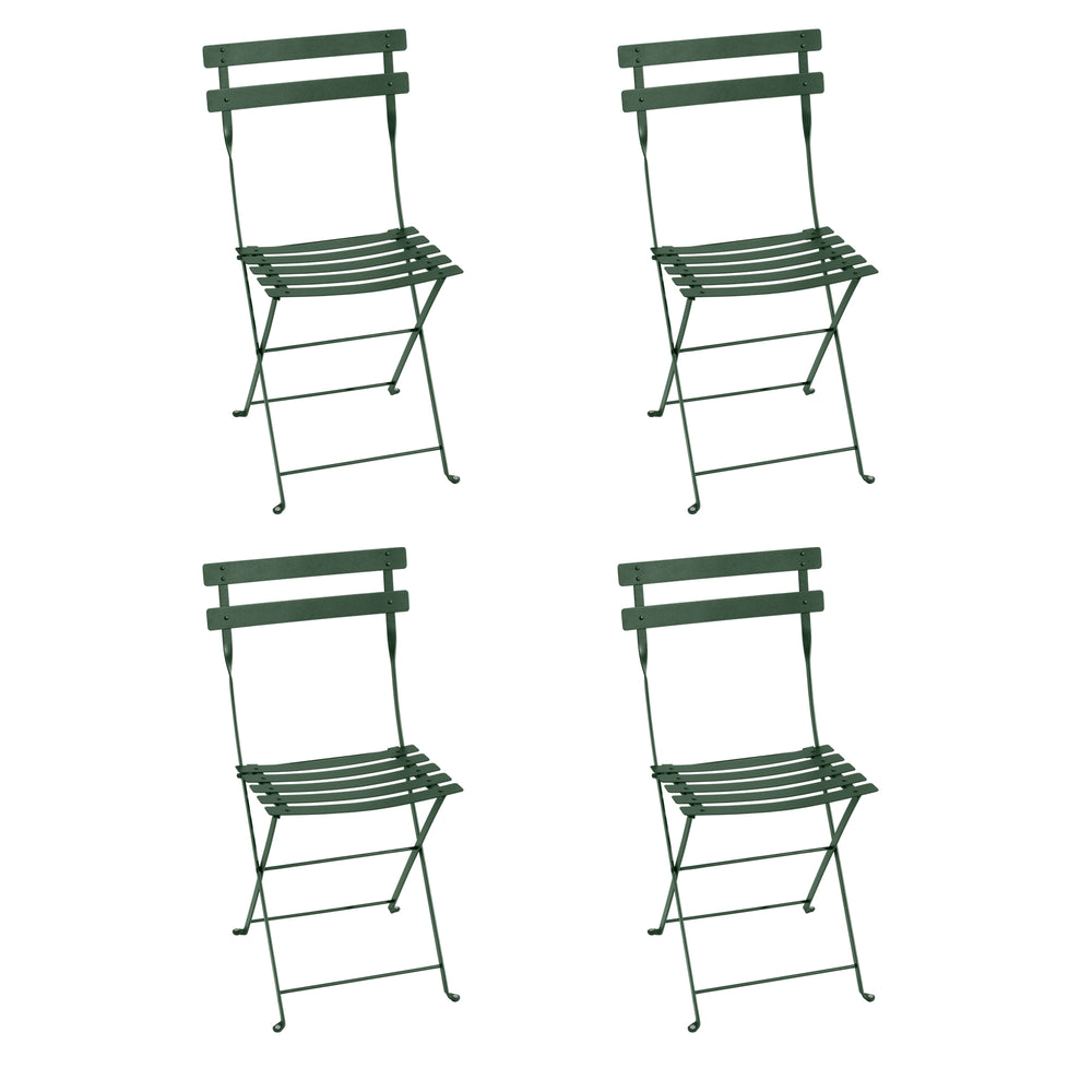 Fermob - Bistro Klappstuhl Metall (4er-Set) | 4er-Set / zederngrün