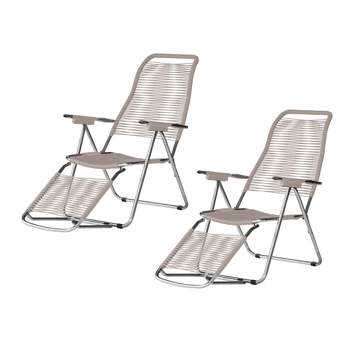 Fiam - Liegestuhl Spaghetti (2er-Set) | taupe