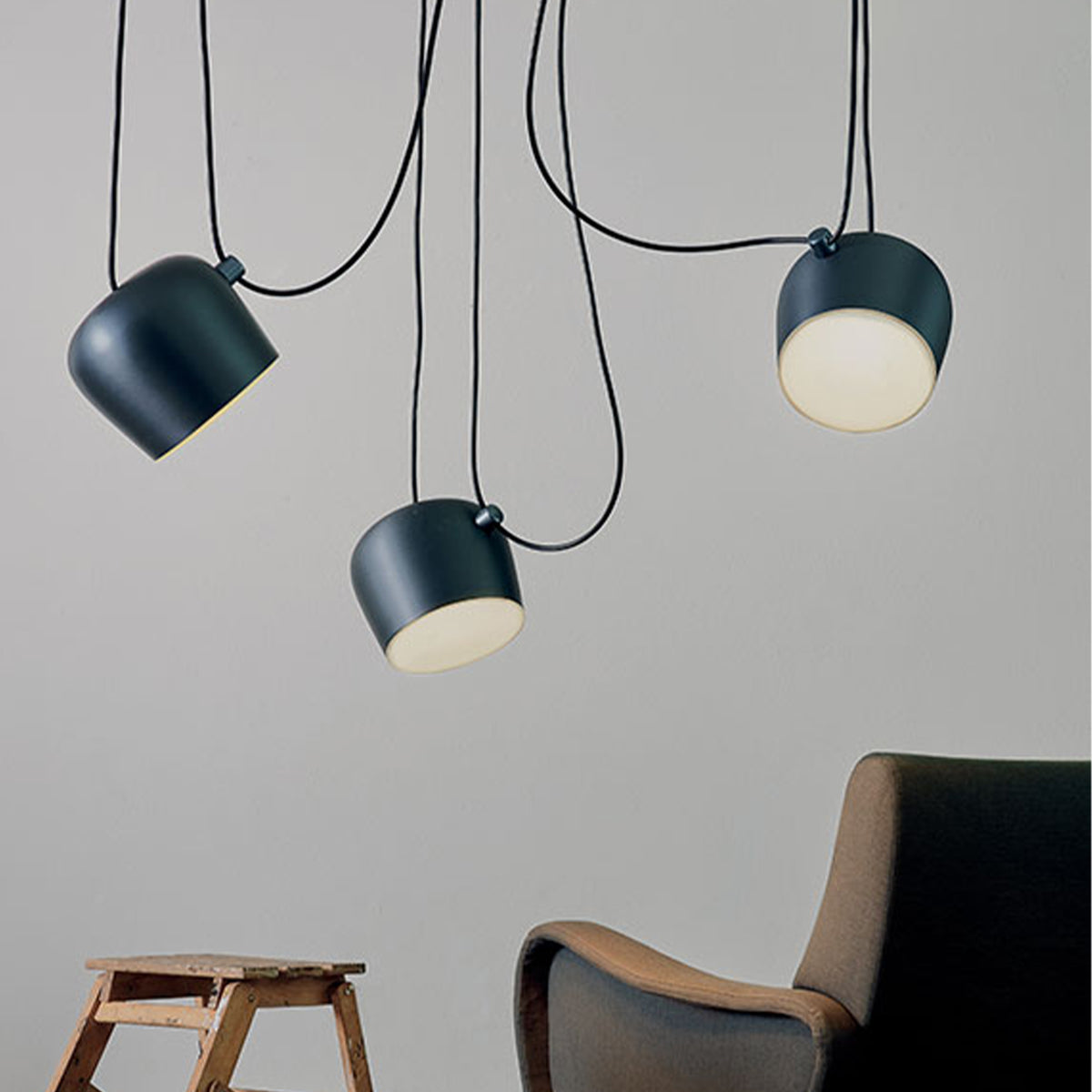 Flos - AIM LED-Pendelleuchten-Set | schwarz