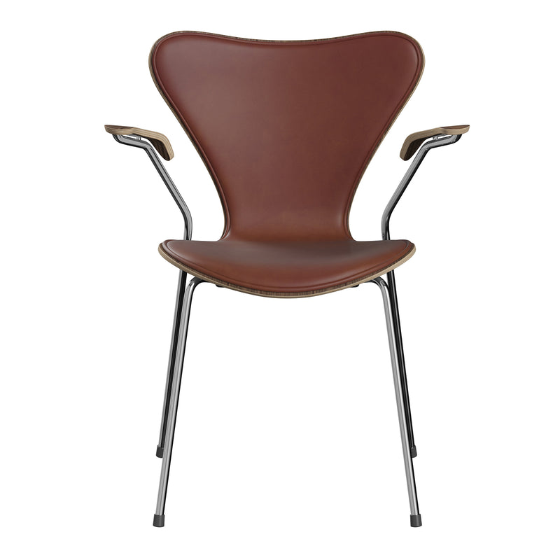 Fritz Hansen - Serie 7 Armlehnstuhl, Vollpolster Leder | Essential Leder moss green, Essential Leder walnut, Essential Leder black