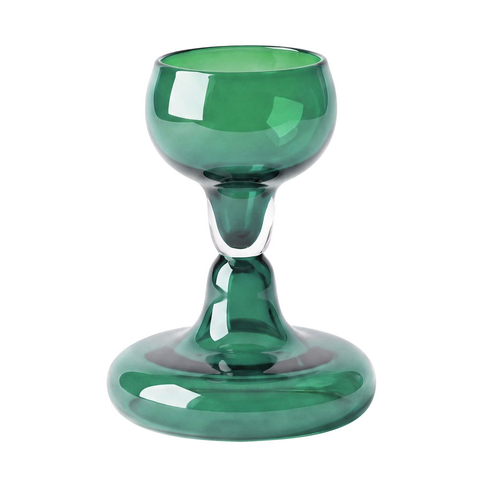 Gustaf Westman - Chunky Weinglas | transparent green