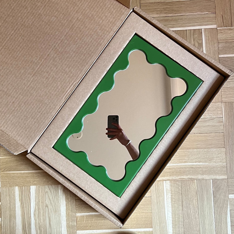 Gustaf Westman - Curvy Spiegel Micro | dark green
