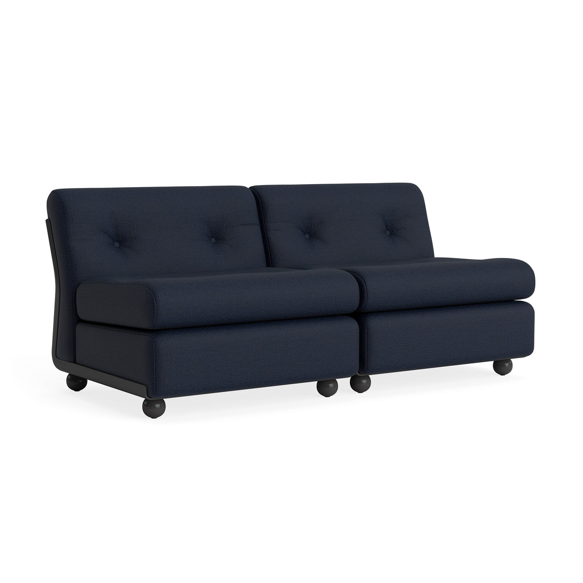 HAY - Amanta 2-Sitzer Sofa | HAY Maglia anthrazit/blauschwarz