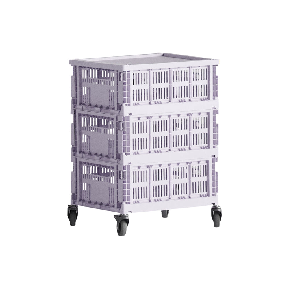 HAY - Colour Crate Beistelltisch auf Rollen, medium | lavender