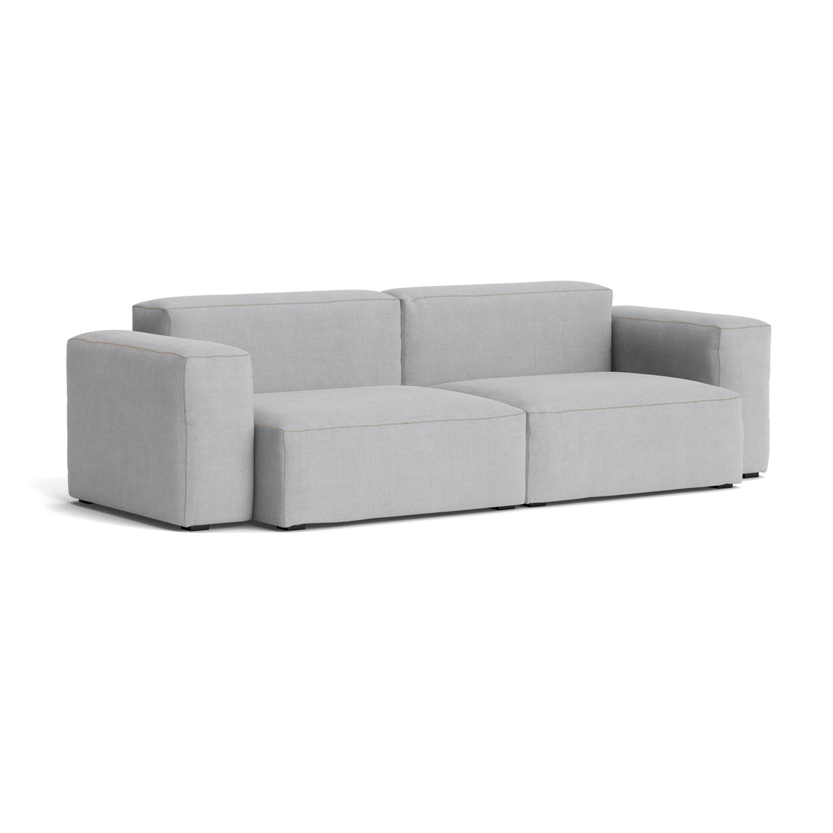 HAY - Mags Soft Sofa 2,5-Sitzer mit niedriger Armlehne | Linara hellgrau (443)