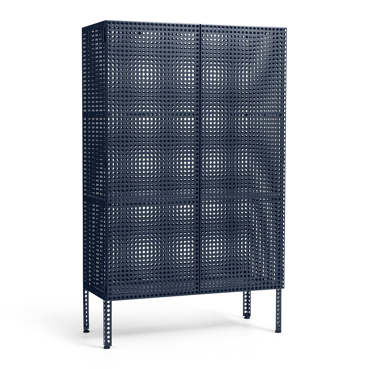 HAY - Perforated Cabinet | large / steel blue