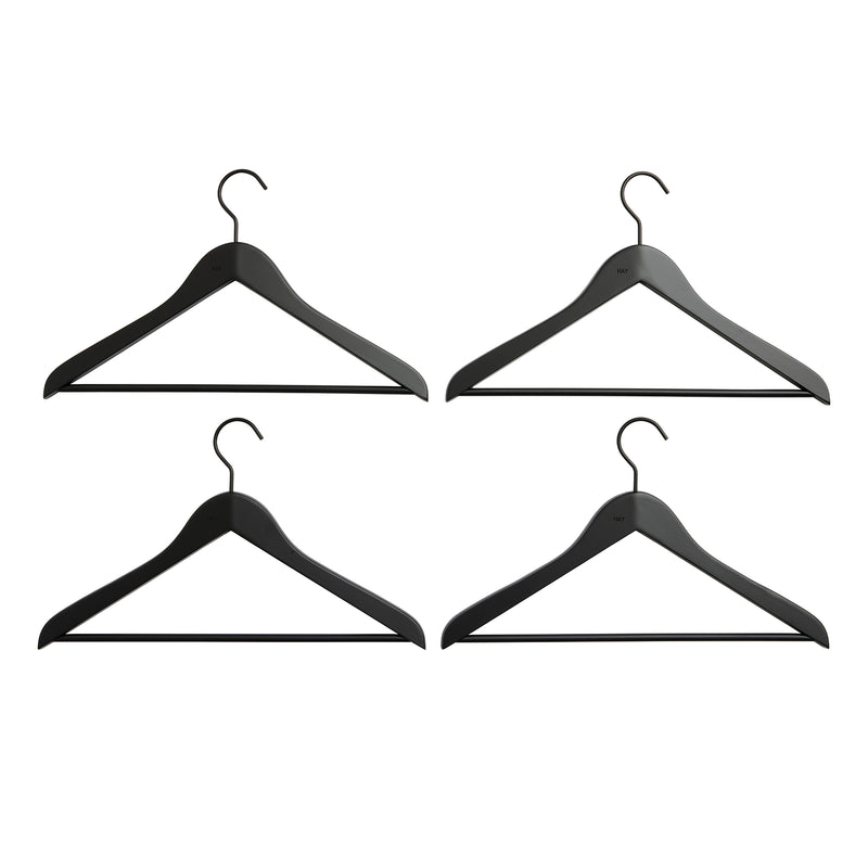 HAY - Smooth Coat Kleiderbügel mit Steg (4er-Set) | mit Steg / Slim