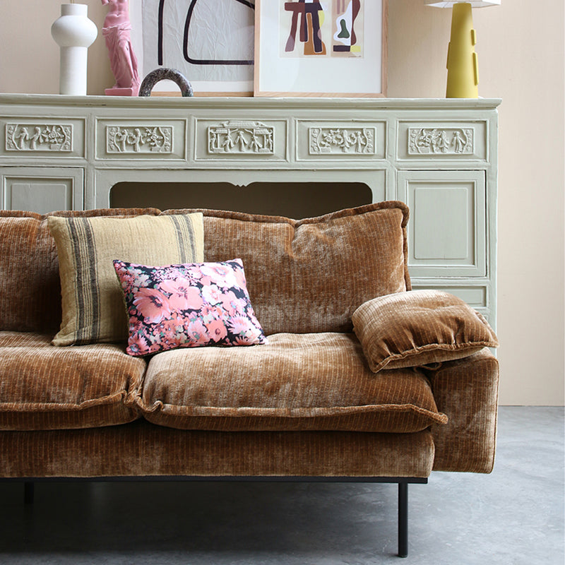 HKliving - Retro Sofa 4-Sitzer | samt cord, aged gold