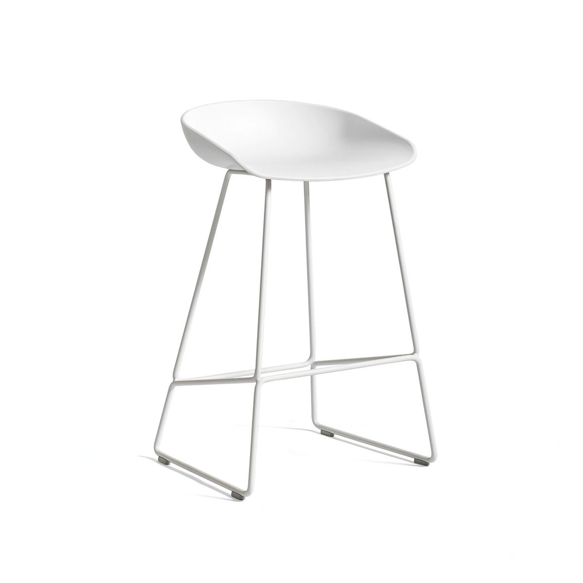 HAY - About A Stool AAS 38 | H 76 cm / white 2.0 / pulverbeschichtet weiß
