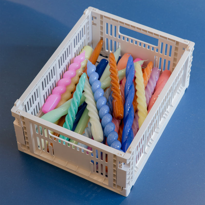 HAY - Colour Crate Korb M mit Deckel und Rollen