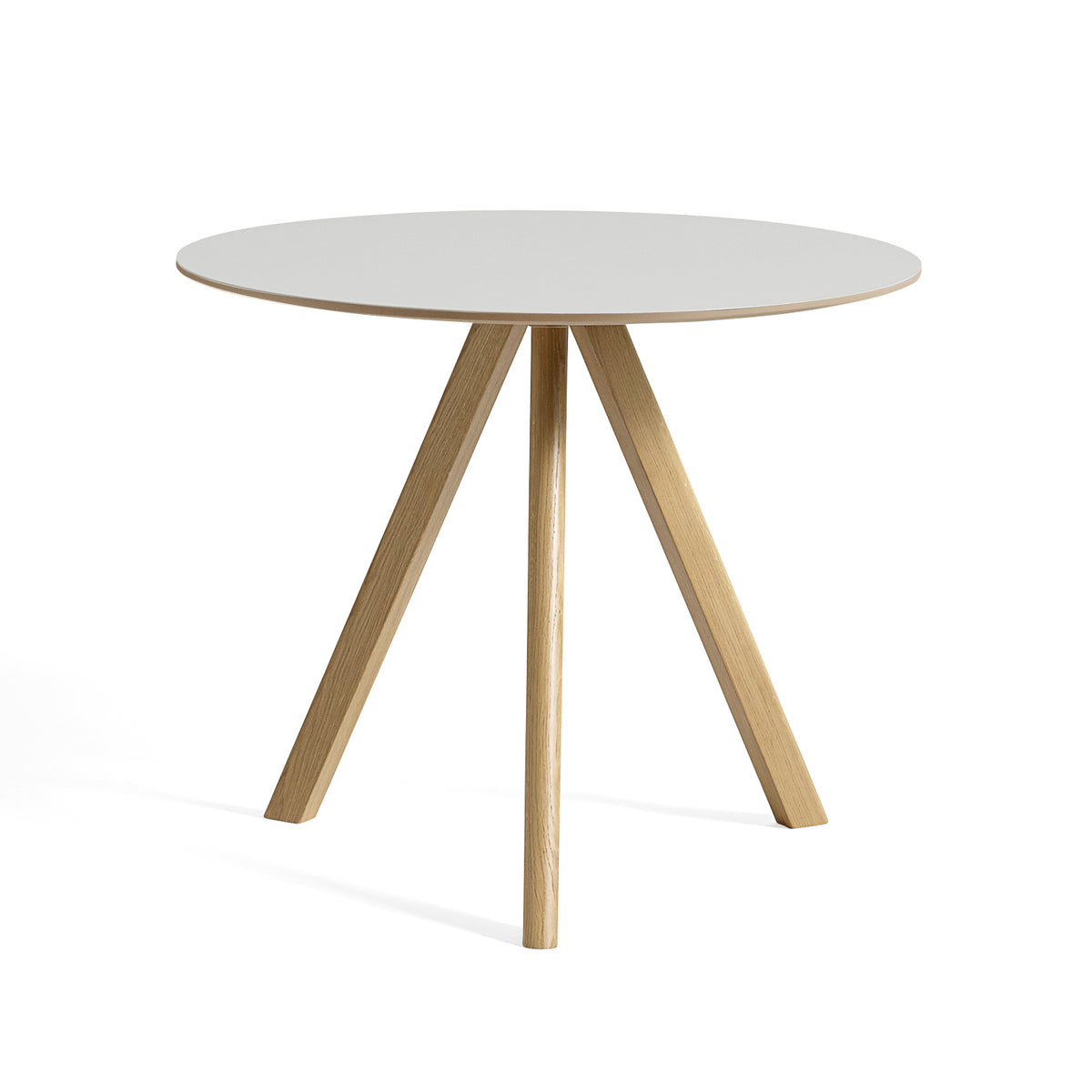 HAY - Copenhague CPH20 Bistrotisch | Ø 90 cm / off white / Eiche lackiert
