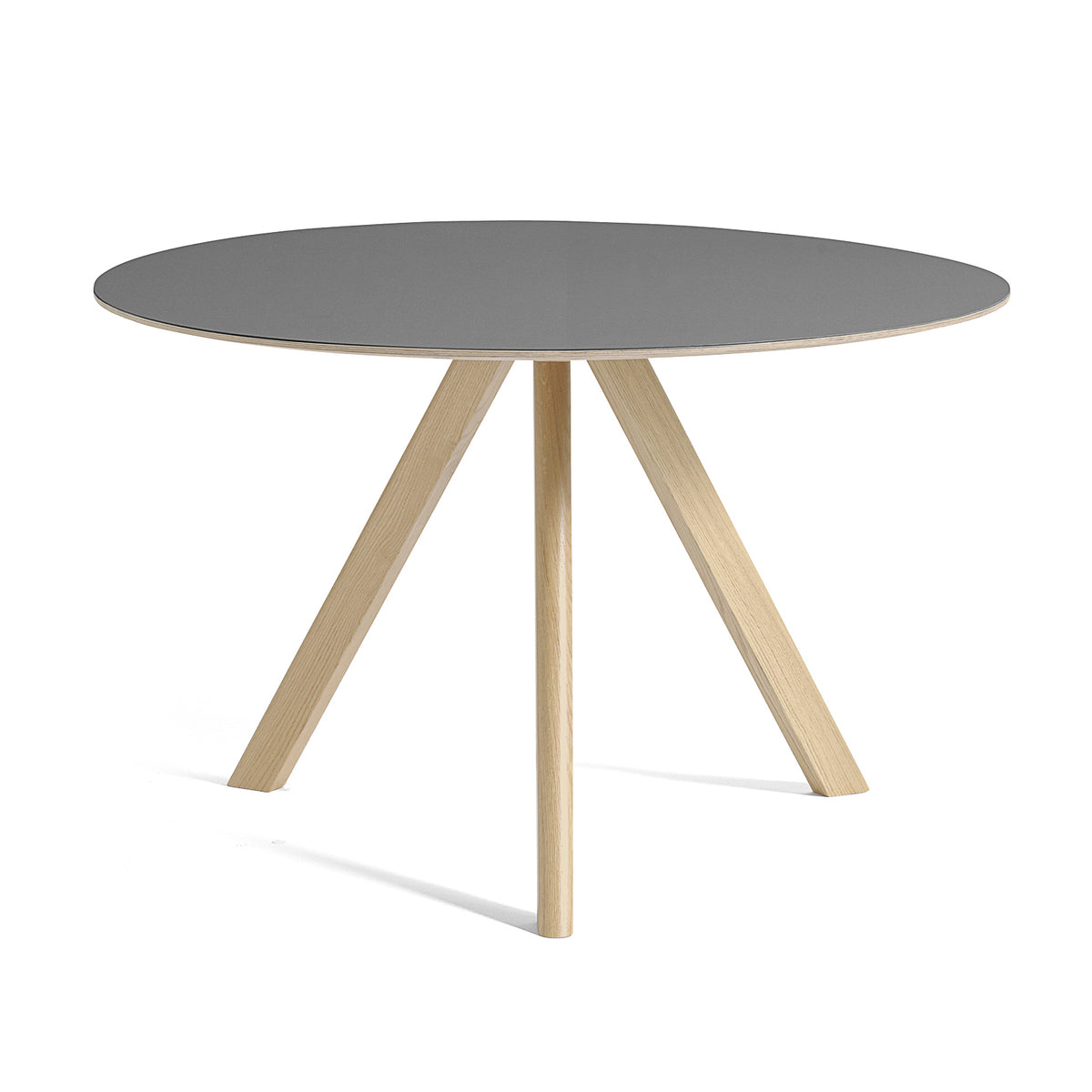 HAY - Copenhague CPH20 Bistrotisch | Ø 120 cm / grau / Eiche lackiert