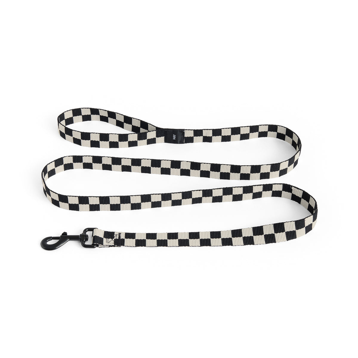HAY - Dogs Hundeleine | flach / M/L / Check, schwarz / weiß