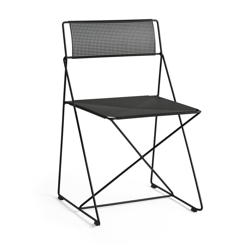 HAY - X-Line Stuhl Outdoor | schwarz / schwarz pulverbeschichtet