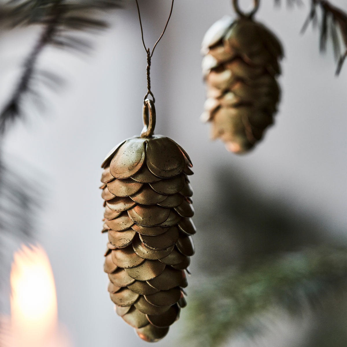 House Doctor - Cone Ornamente | 2er-Set / gold