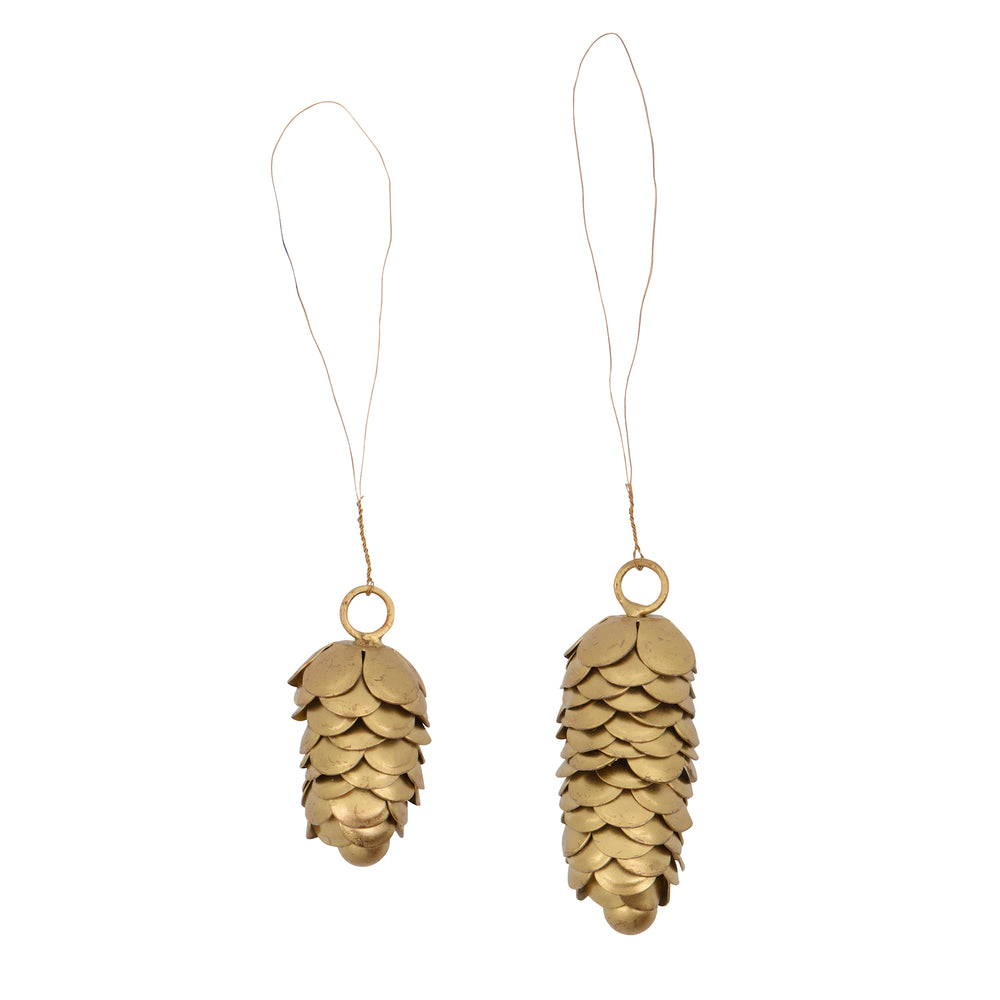 House Doctor - Cone Ornamente | 2er-Set / gold